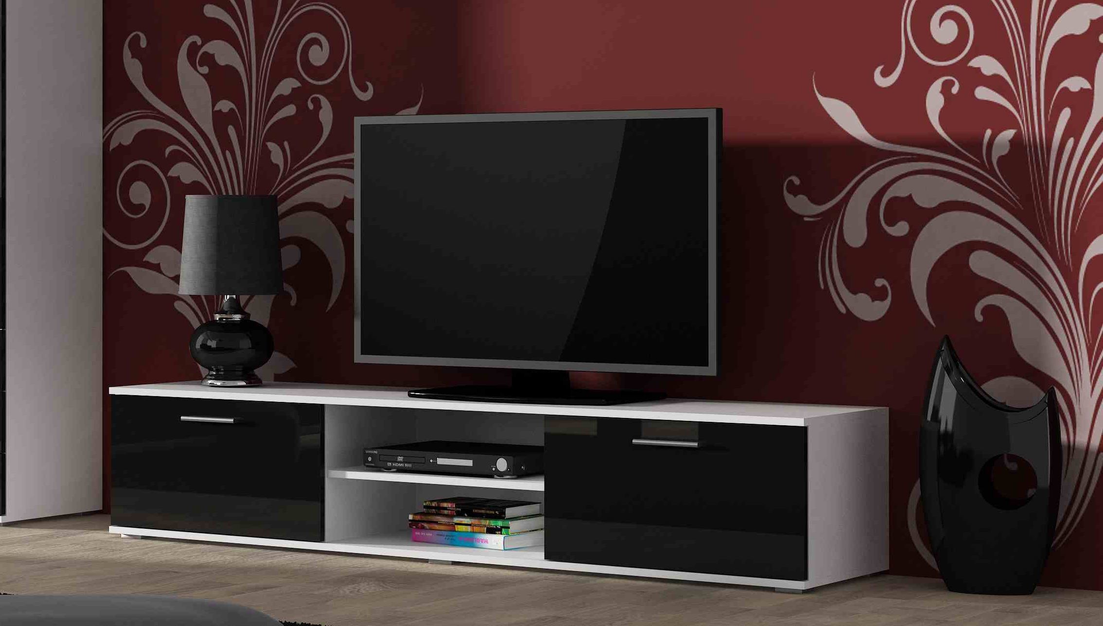Cama TV stand SOHO 180 white/black gloss_1