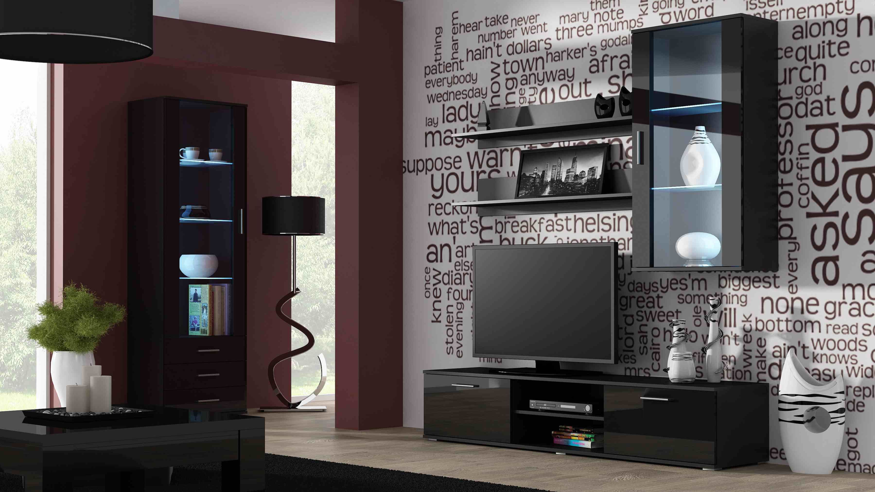 Cama TV stand SOHO 180 black/black gloss_5