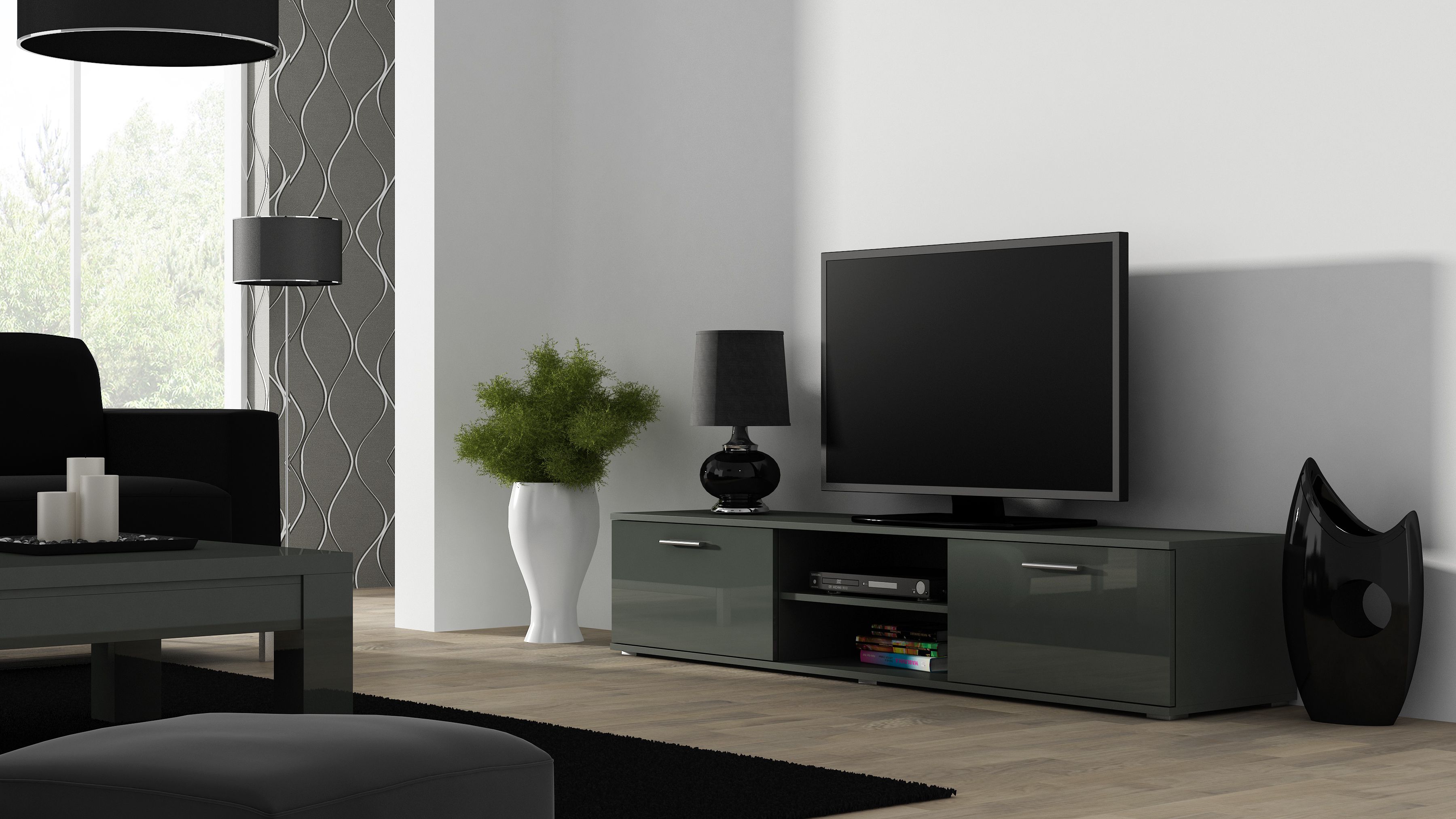 Cama TV stand SOHO 180 grey/grey gloss_1