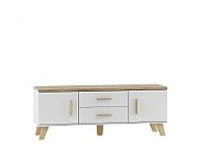 Cama RTV stand LOTTA 140cm white + sonoma oak_1