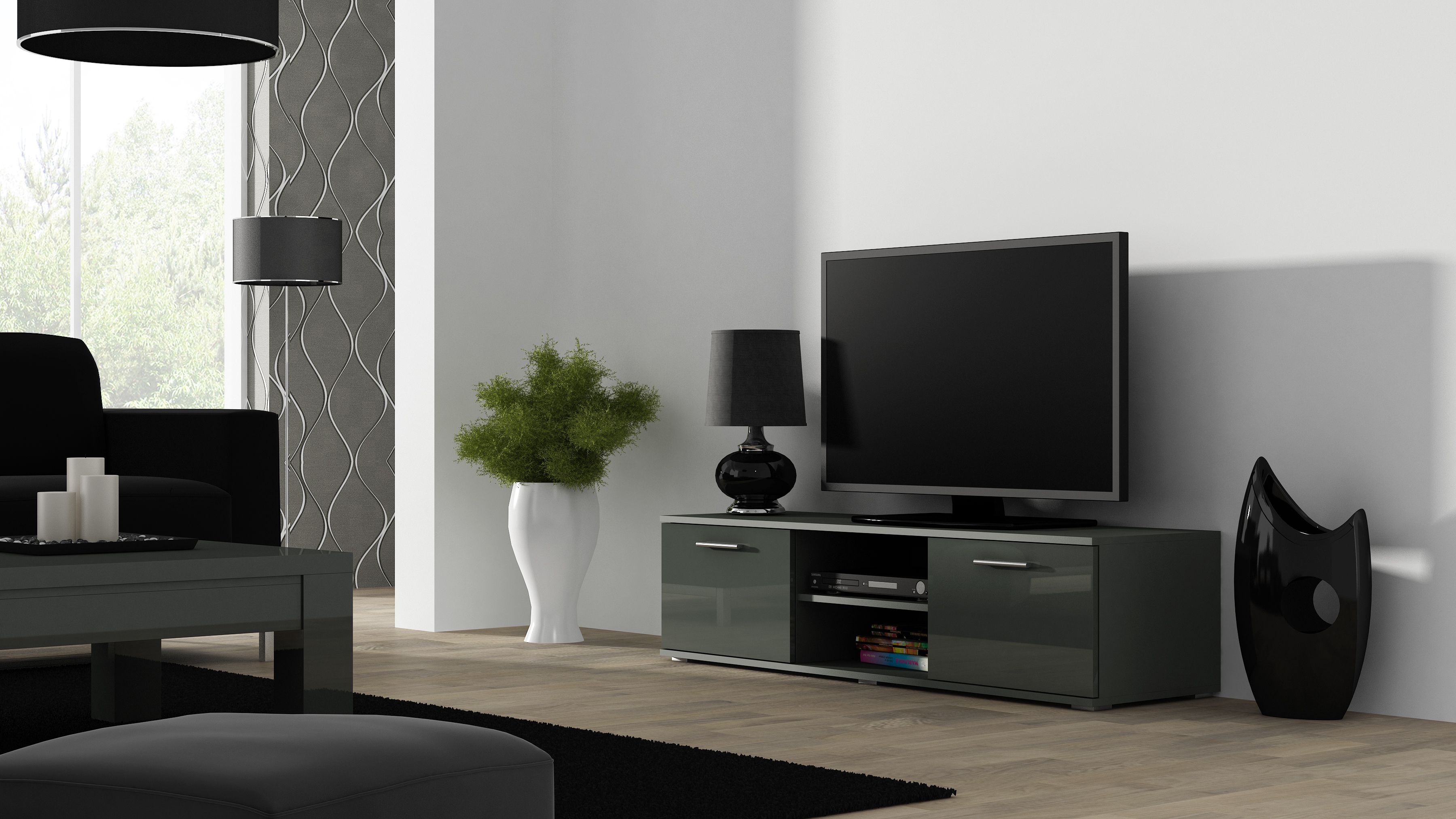 Cama TV stand SOHO 140 grey/grey gloss_1
