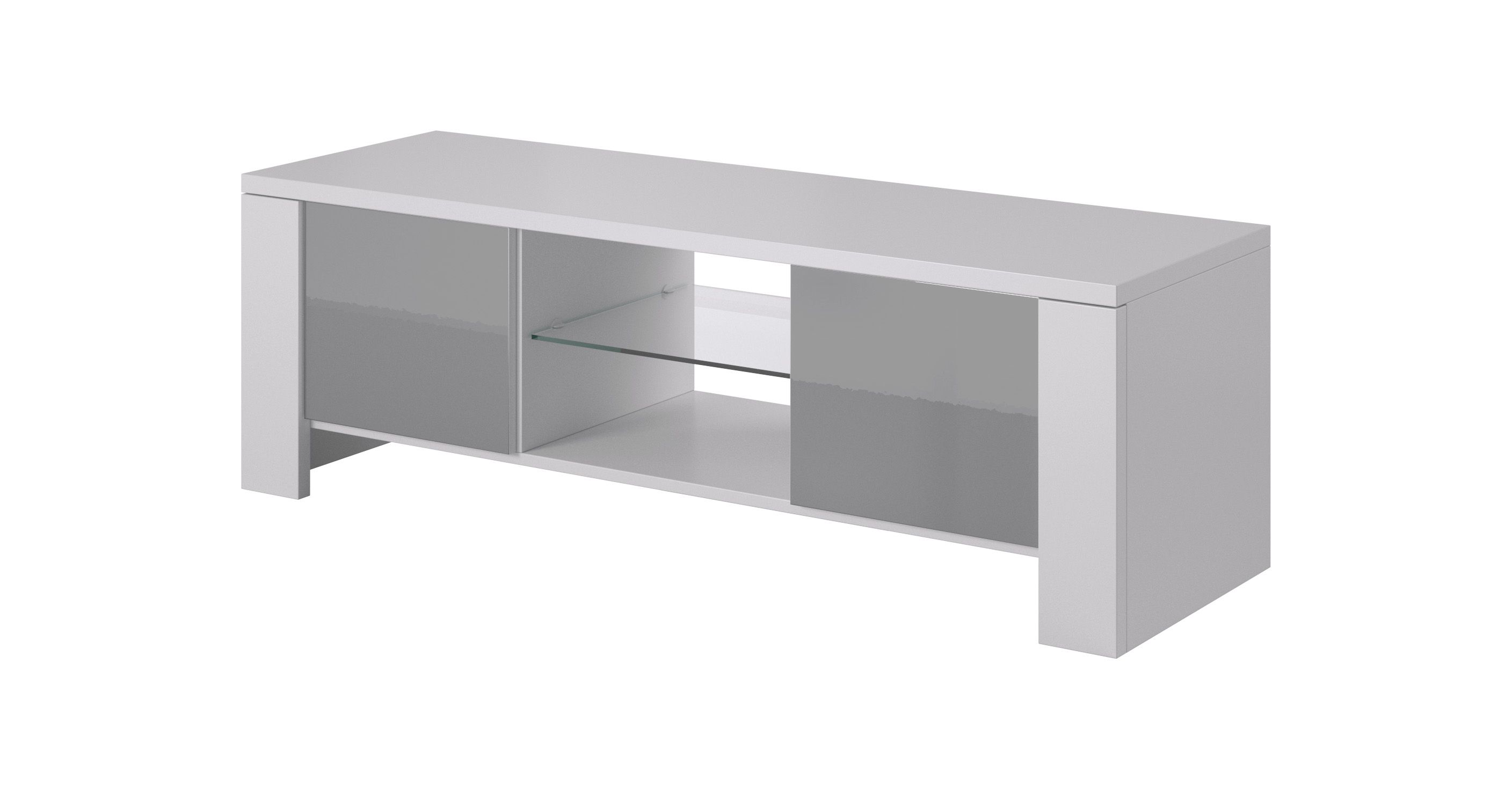 Cama TV stand WEST 42/130/42 white/grey gloss_1