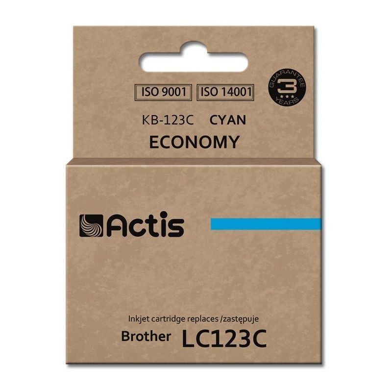 Actis KB-123C ink for Brother printer; Brother LC123C/LC121C replacement; Standard; 10 ml; cyan_1