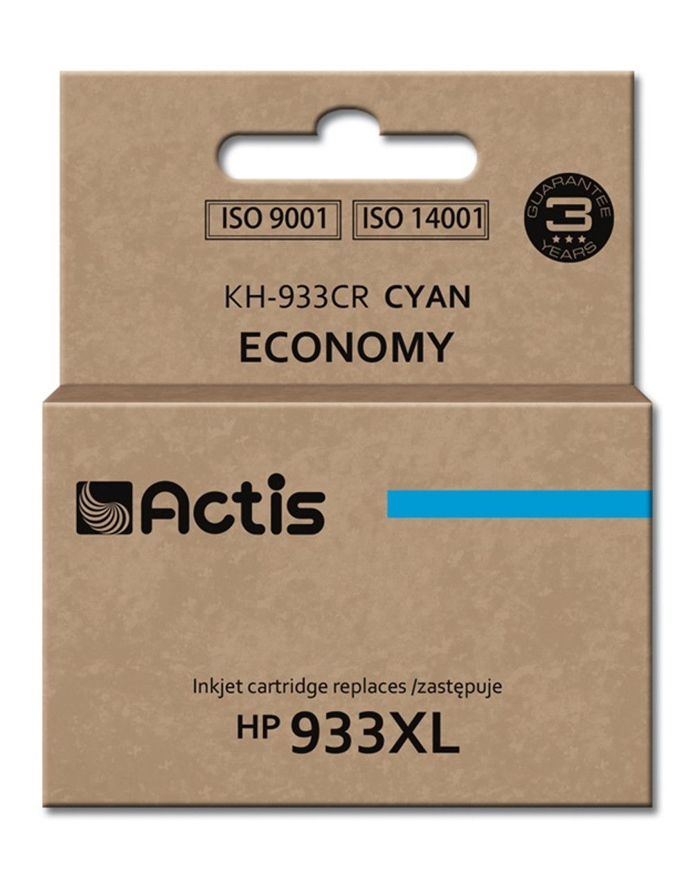 Actis KH-933CR ink for HP pritner; HP 933XL CN054AE replacement; Standard; 13 ml; cyan_1