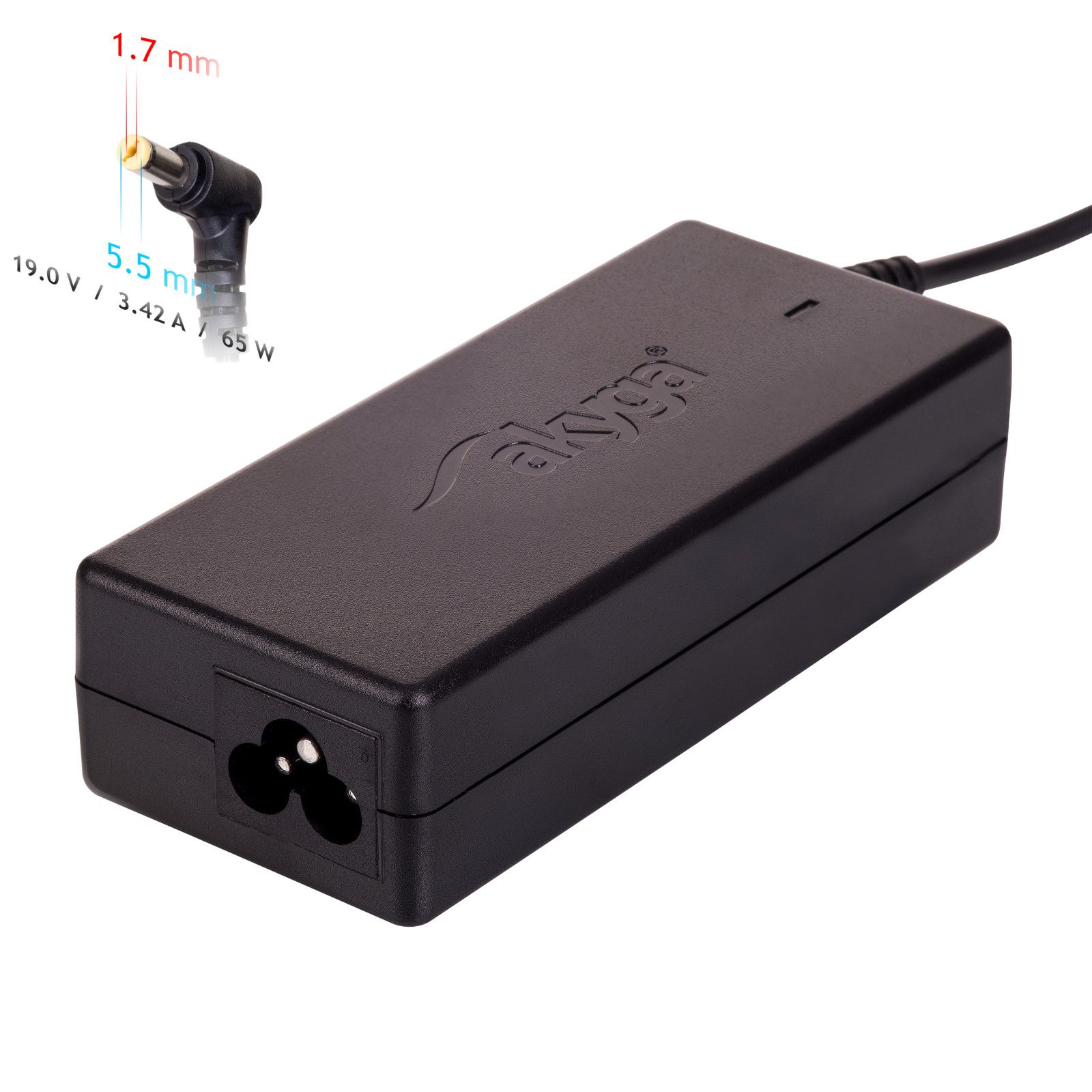 Akyga AK-ND-06 power adapter/inverter Indoor 65 W Black_1