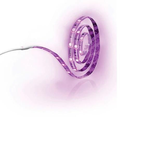 Banda LED RGB inteligenta Philips Hue Gradient Lightstrip, Bluetooth, 20W, 1600 lm, lumina alba si colorata, IP20, Silicon, 200 cm_2