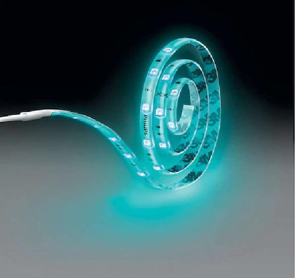 Banda LED RGB inteligenta Philips Hue Gradient Lightstrip, Bluetooth, 20W, 1600 lm, lumina alba si colorata, IP20, Silicon, 200 cm_3