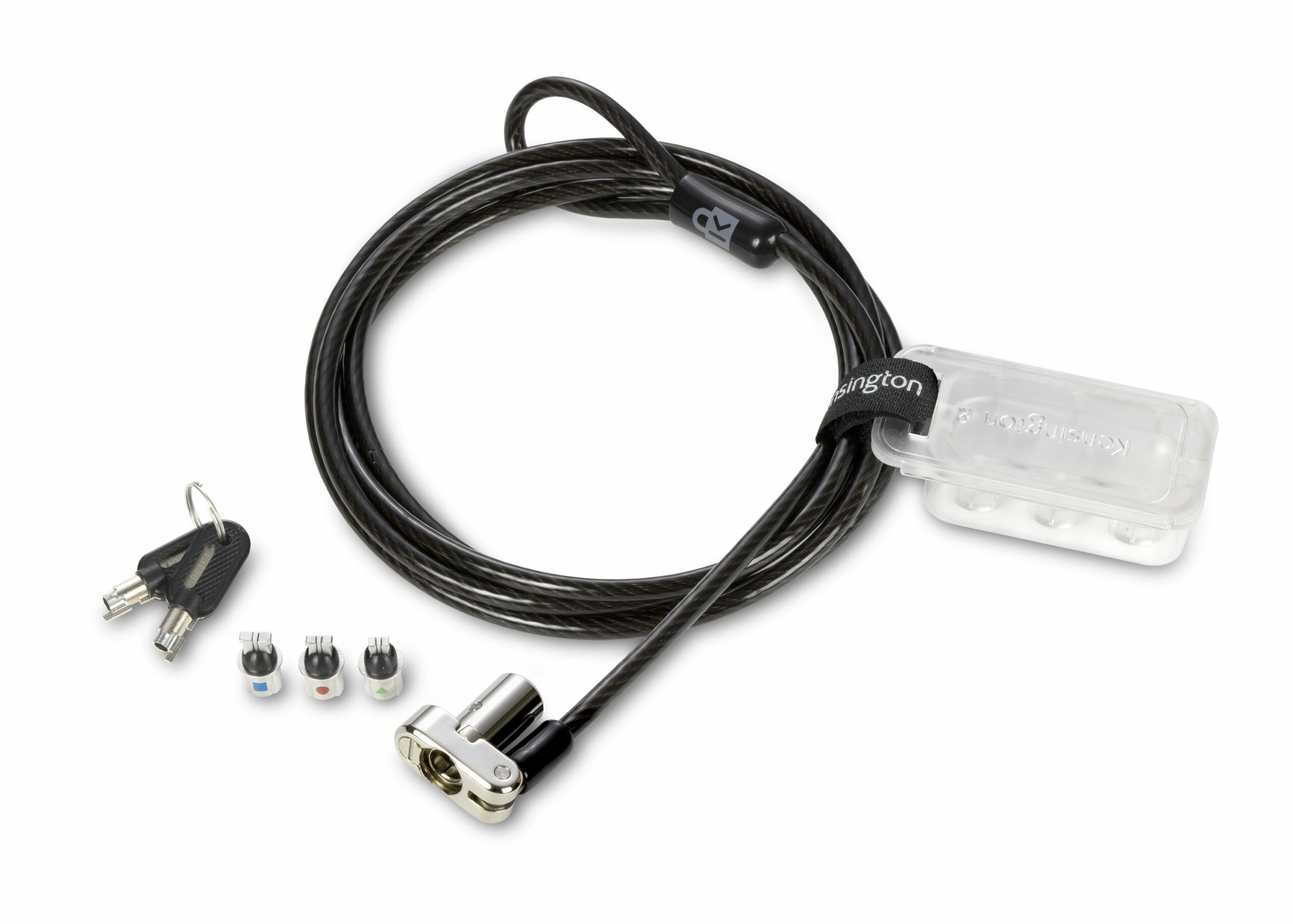 CABLU securitate KENSINGTON pt. notebook 3-in-1 slot standard / Nano / Wedge, cheie standard, conectare one-click,1.8m, cablu otel carbon, permite pivotare si rotire cablu, 