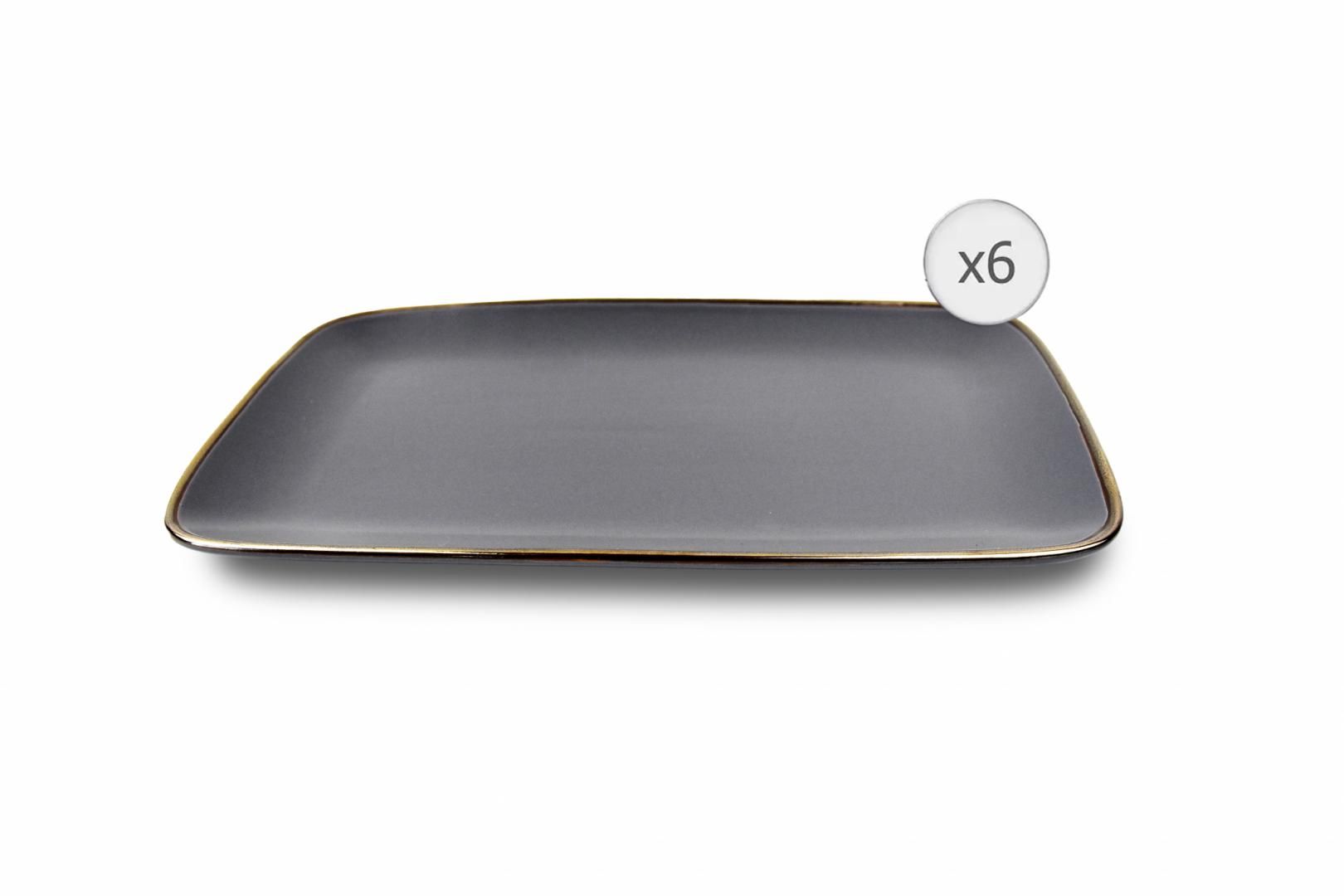 SET 6 PLATOURI CERAMICA 32x20 CM, CALYPSO, ART OF DINING BY HEINNER_1