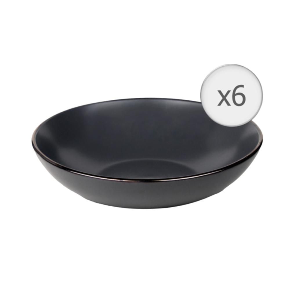 SET 6 FARFURII  ADANCI,  CERAMICA 20 CM, CALYPSO, ART OF DINING BY HEINNER_1