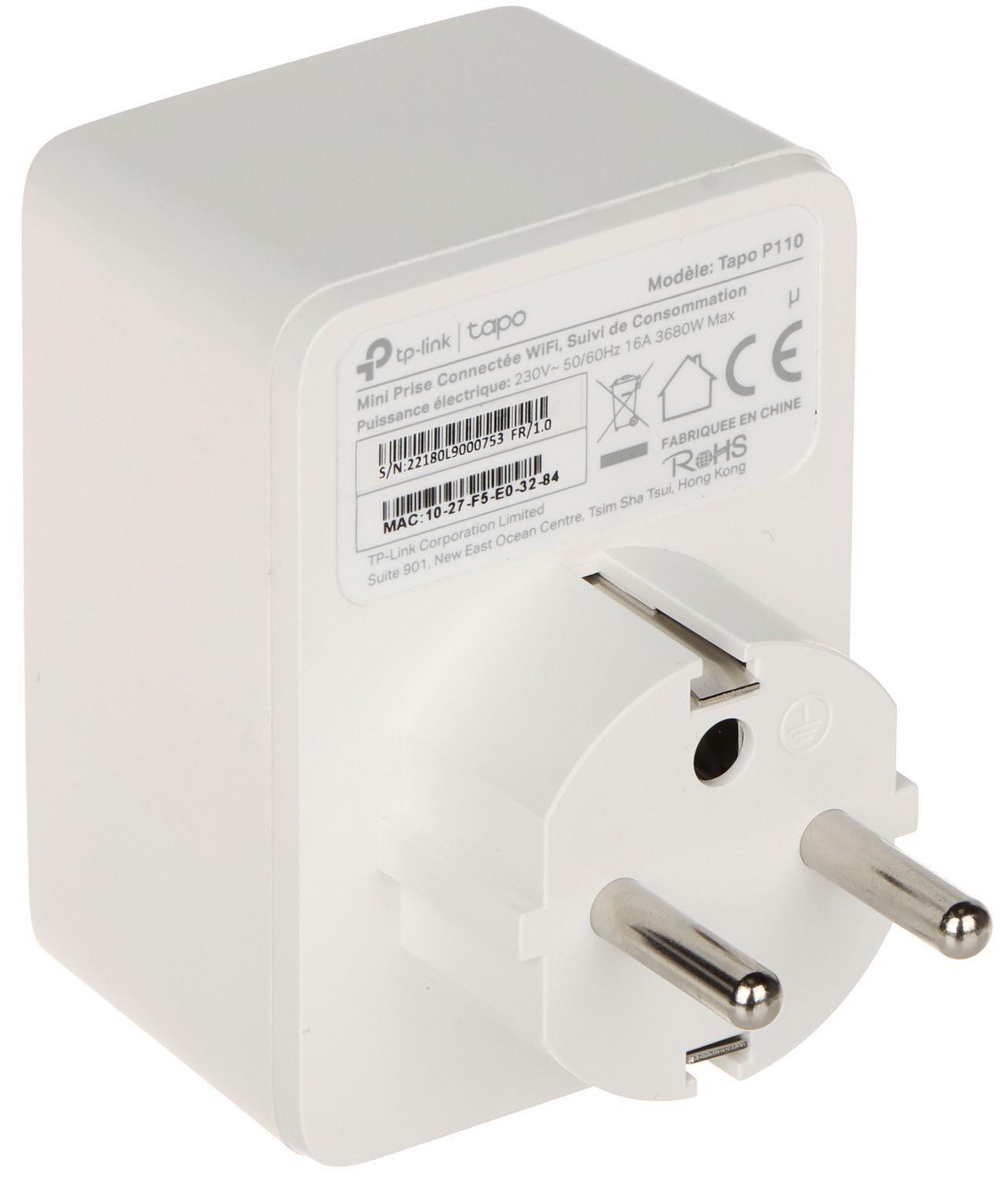 PRIZA inteligenta TP-LINK, Schuko x 1, cu monitorizarea energiei, conectare prin Schuko (T), 10 A, programare prin smartphone, Bluetooth, WiFi, alb 