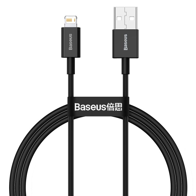 CABLU alimentare si date Baseus Superior, Fast Charging Data Cable pt. smartphone, USB la Lightning Iphone 2.4A, 1m, negru 