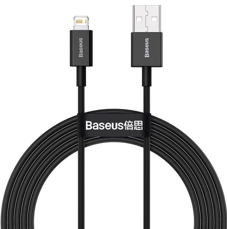CABLU alimentare si date Baseus Superior, Fast Charging Data Cable pt. smartphone, USB la Lightning Iphone 2.4A, 2m, negru 