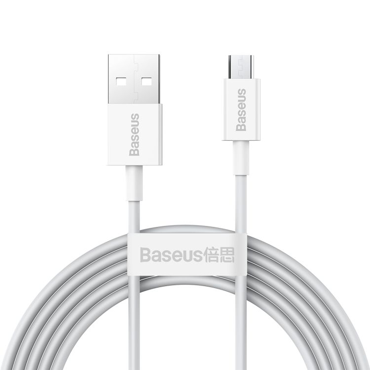 CABLU alimentare si date Baseus Superior, Fast Charging Data Cable pt. smartphone, USB la Micro-USB 2A, 2m, alb 