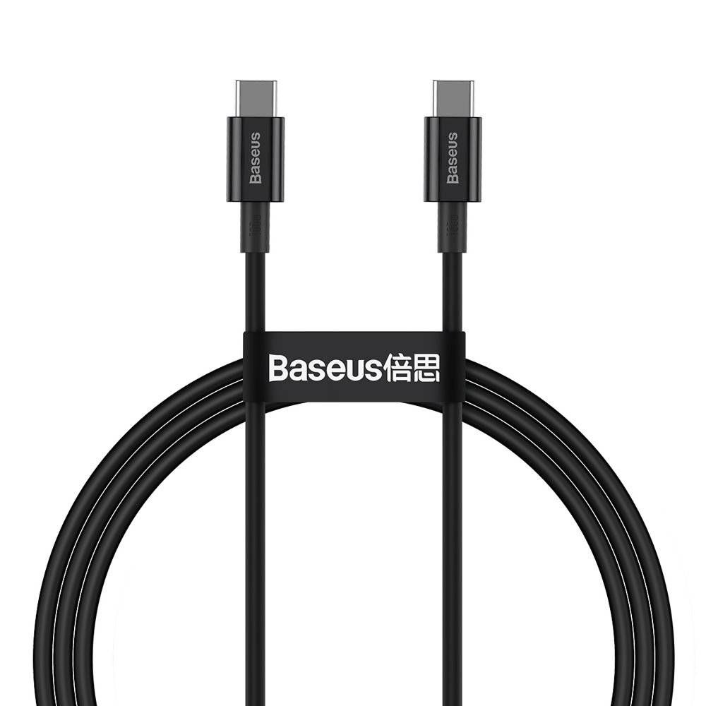 CABLU alimentare si date Baseus Superior, Fast Charging Data Cable pt. smartphone, USB Type-C la USB Type-C 100W, 1m, negru 