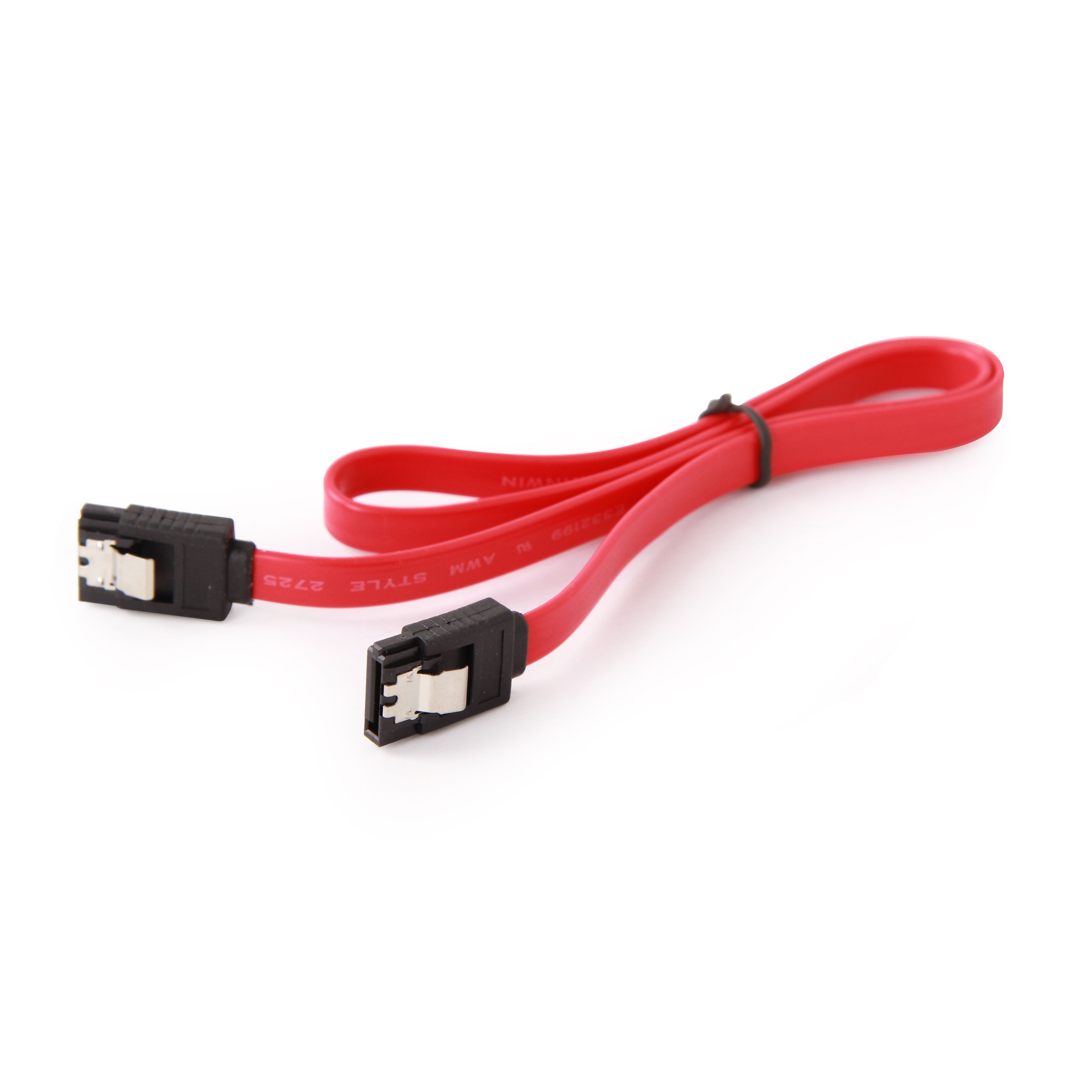GEMBIRD CC-SATAM-DATA-XL Serial ATA III 100 cm Data Cable metal clips red_1