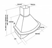 Akpo WK-4 Rustica Nova 60 Chimney Hood Beige, Brown_2