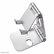 Neomounts by Newstar DS10-160SL1 Foldable phone stand - Silver  Specifications General Min. screen size*: 0 inch Max. screen size*: 7 inch Screens: 1 Desk mount: Stand  Functionality Type: Tilt Tilt (degrees): 270° Width: 7,6 cm Depth: 10,5 cm Height: 12,7 cm Height adjustment: Manual_7