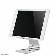 Neomounts by Newstar DS10-160SL1 Foldable phone stand - Silver  Specifications General Min. screen size*: 0 inch Max. screen size*: 7 inch Screens: 1 Desk mount: Stand  Functionality Type: Tilt Tilt (degrees): 270° Width: 7,6 cm Depth: 10,5 cm Height: 12,7 cm Height adjustment: Manual_9
