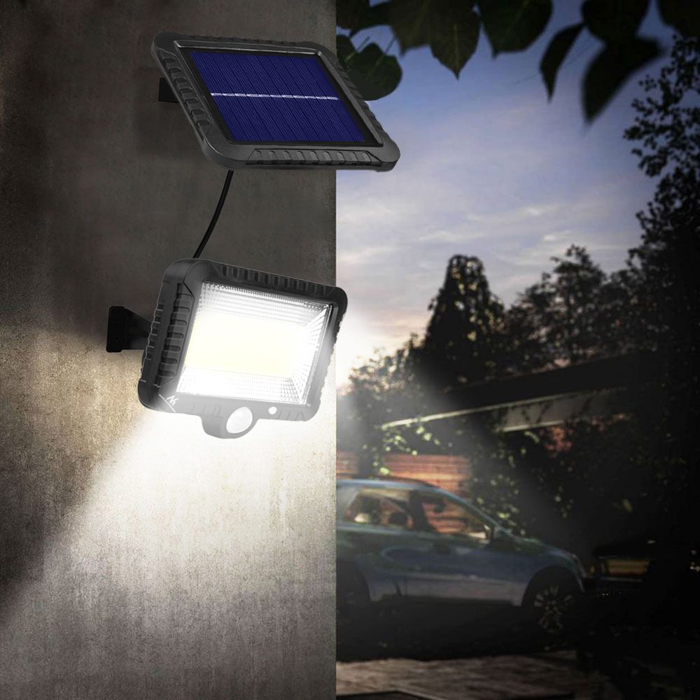 Maclean Energy MCE438 Solar LED Floodlight with motion sensor, IP44, 5W, 400lm, 6000K cold white, lithium battery 1300 mAh, 5.5V DC_1