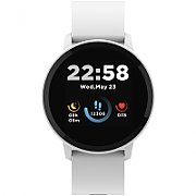 Smart watch, 1.3inches IPS full touch screen, Round watch, IP68 waterproof, multi-sport mode, BT5.0, compatibility with iOS and android, Silver white , Host: 25.2*42.5*10.7mm, Strap: 20*250mm, 45g_1