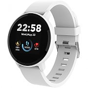 Smart watch, 1.3inches IPS full touch screen, Round watch, IP68 waterproof, multi-sport mode, BT5.0, compatibility with iOS and android, Silver white , Host: 25.2*42.5*10.7mm, Strap: 20*250mm, 45g_3
