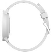 Smart watch, 1.3inches IPS full touch screen, Round watch, IP68 waterproof, multi-sport mode, BT5.0, compatibility with iOS and android, Silver white , Host: 25.2*42.5*10.7mm, Strap: 20*250mm, 45g_4