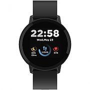 Smart watch, 1.3inches IPS full touch screen, Round watch, IP68 waterproof, multi-sport mode, BT5.0, compatibility with iOS and android, black , Host: 25.2*42.5*10.7mm, Strap: 20*250mm, 45g_1