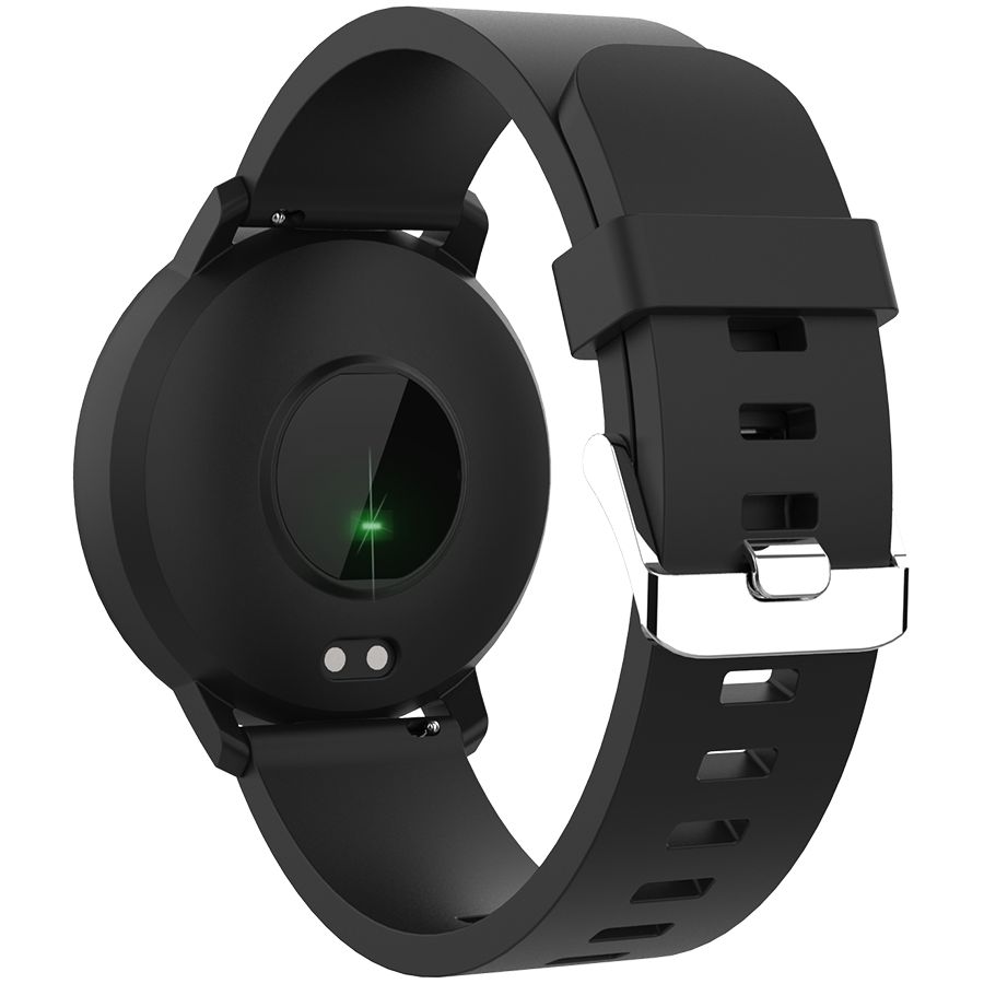 Smart watch, 1.3inches IPS full touch screen, Round watch, IP68 waterproof, multi-sport mode, BT5.0, compatibility with iOS and android, black , Host: 25.2*42.5*10.7mm, Strap: 20*250mm, 45g_2