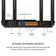ROUTER TP-LINK wireless AX3000, 3000Mbps,1 x WAN Gigabit, 4 porturi Gigabit,1 x USB 3.1, 2.4 Ghz/5 Ghz dual band, 4 antene externe, WI-FI 6 