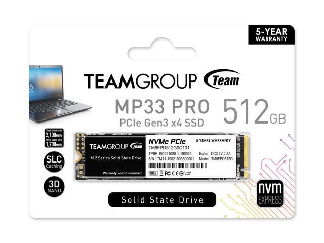TEAM GROUP MP33 Pro 512GB PCIe Gen3 x4 NVMe M.2 SSD 2100/1700 MB/s_1