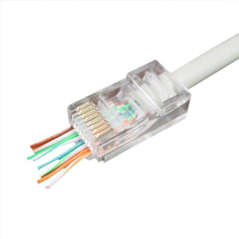 GEMBIRD LC-PTU-01/10 Mufa modulara 8P8C pentru cablu solid LAN RJ 45 neecranate,set 10 buc._2