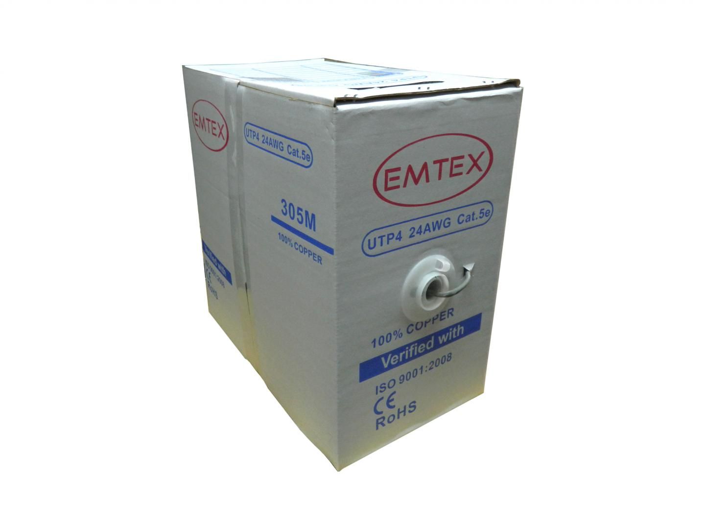 Cablu UTP categoria 5e full cupru EMT-UTP5E24AWG  / Emtex - rola 305m._1