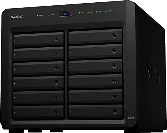SYNOLOGY DS2422+ DiskStation AMD Ryzen Embedded V1500B compact 12-Bay desktop NAS QUAD CORE 4GB RAM_1