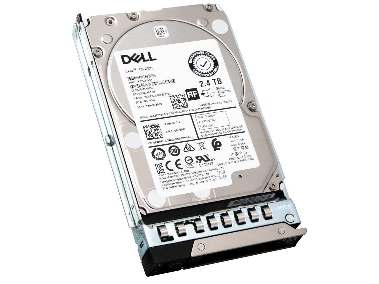 Dell 2.4TB HDD 10K RPM SAS 12Gbps 512e 2.5in HYB CARR G14