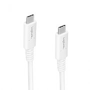 CABLU alimentare si date LOGILINK, pt. smartphone, USB 4.3, USB Type-C (T) la USB Type-C (T), UHD 8K / 60Hz (7680x4320), suporta pana la 20V/5A 100W, triplu ecranat,0.8m, alb, 
