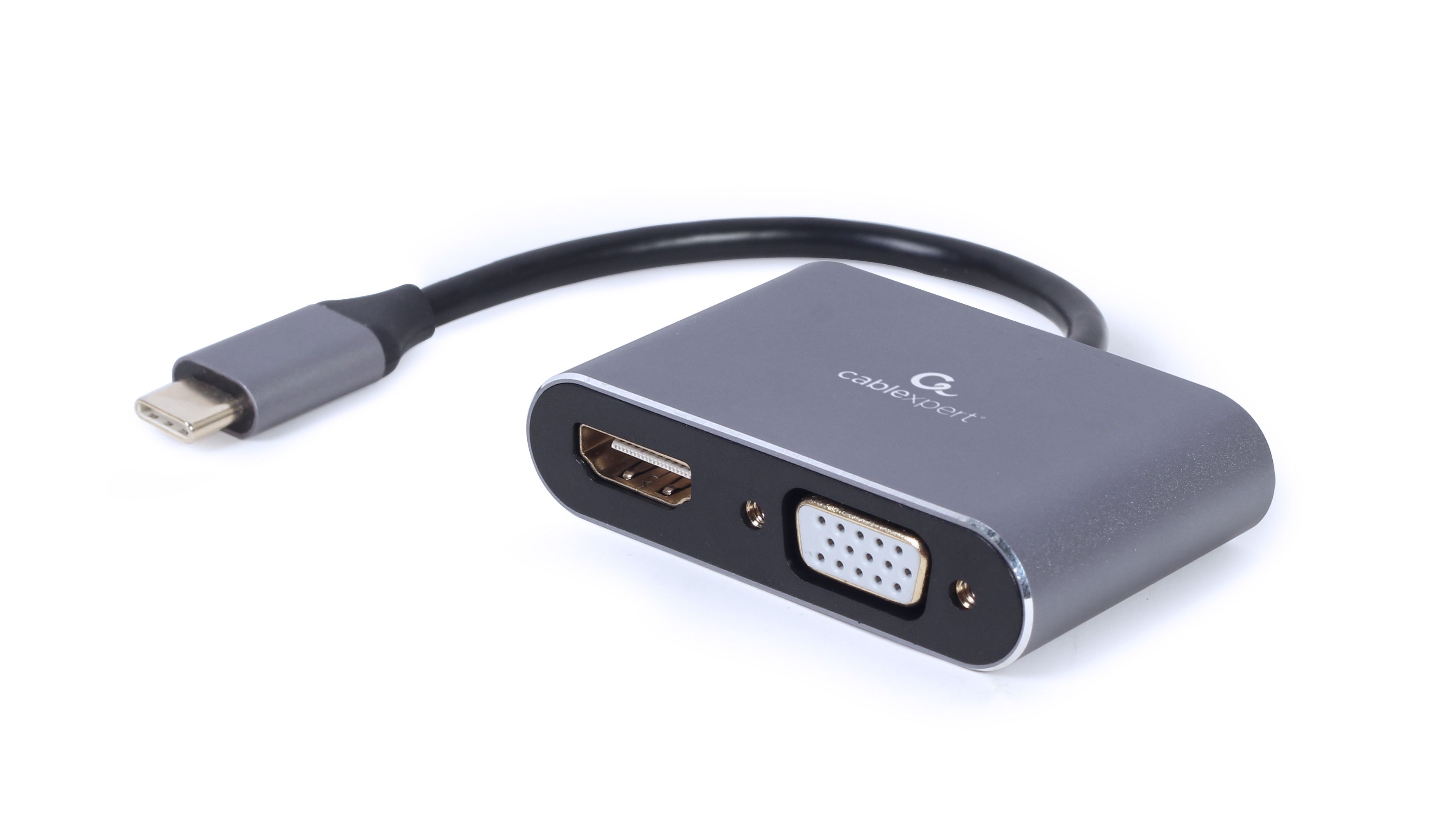 GEMBIRD A-USB3C-HDMIVGA-01 USB Type-C to HDMI + VGA display adapter space grey_1