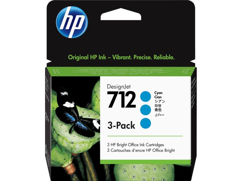 HP 712 3-Pack 29-ml Cyan DesignJet Ink Cartridge_1