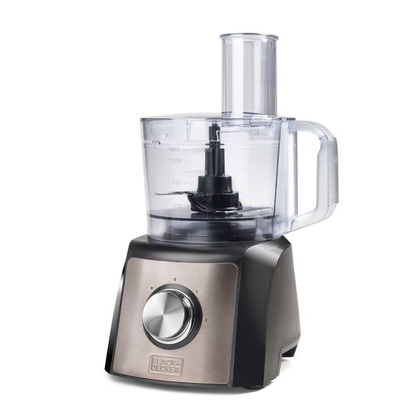 Black & Decker BXFPA1200E food processor 1200 W 1.5 L Black, Stainless steel_1