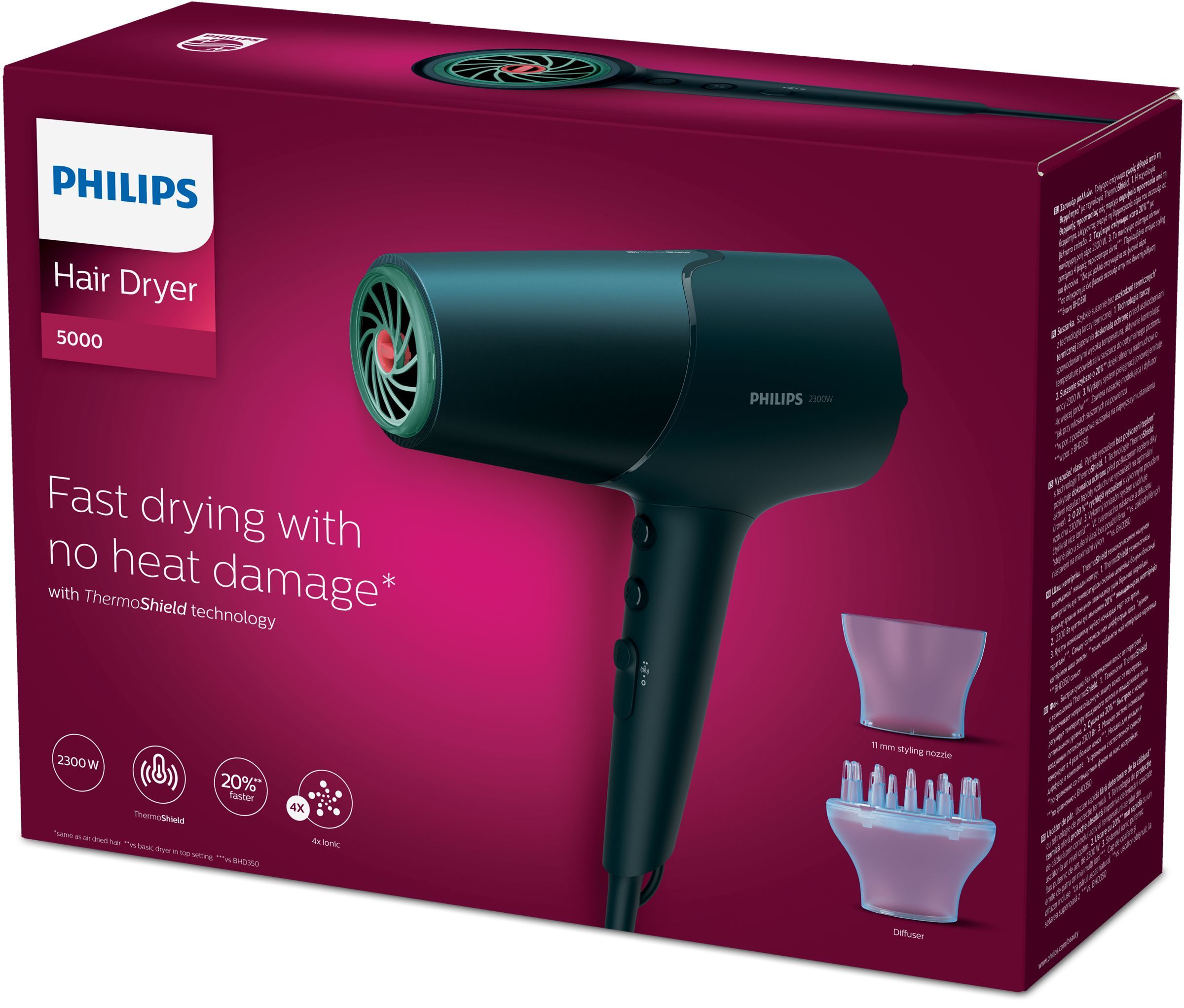 Philips 5000 series BHD512/00 hair dryer 2300 W Navy_2
