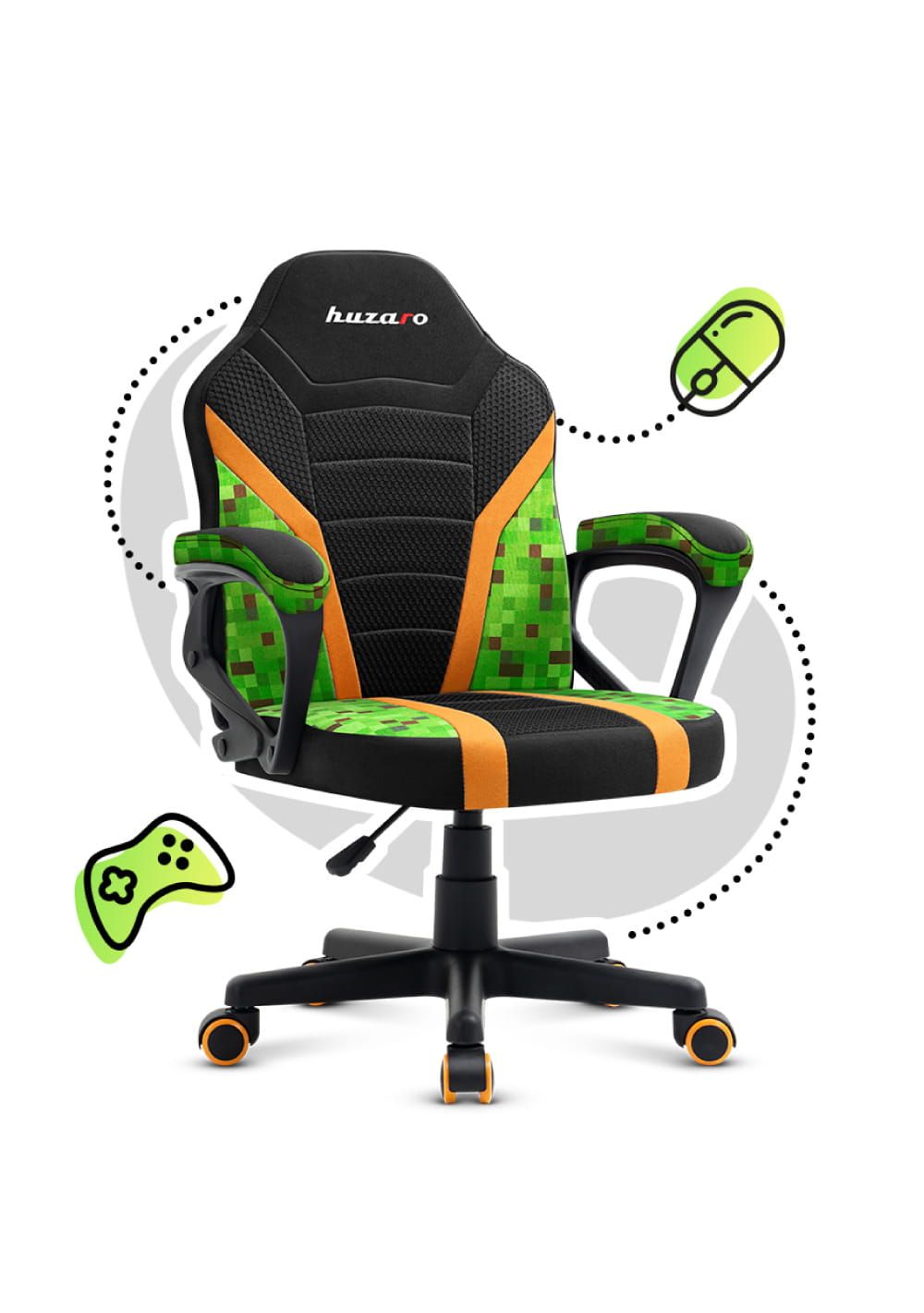 Gaming chair for children Huzaro Ranger 1.0 Pixel Mesh_3