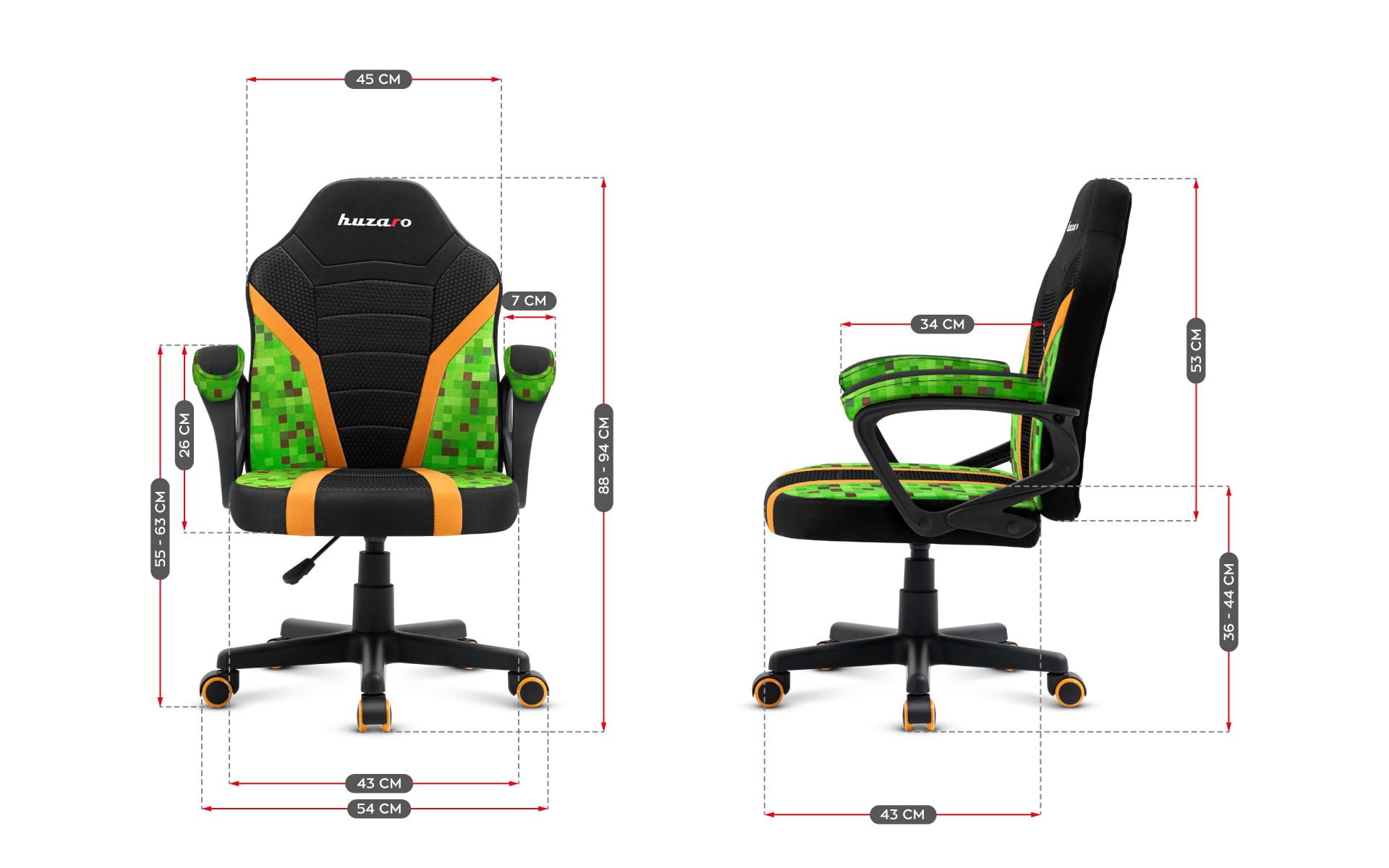 Gaming chair for children Huzaro Ranger 1.0 Pixel Mesh_9