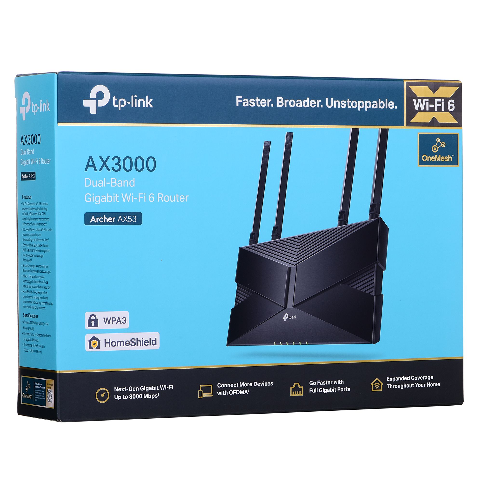 TP-LINK Archer AX53 wireless router Gigabit Ethernet Dual-band (2.4 GHz / 5 GHz) 4G Black_3