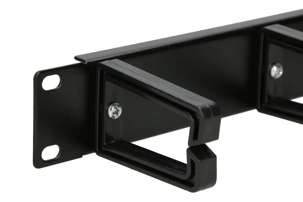 Extralink 1U Cable Organizer with plastic holders_5