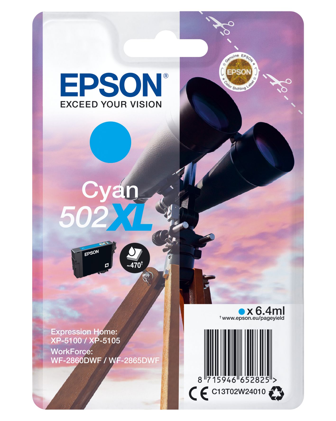 Epson Singlepack Cyan 502XL Ink_1