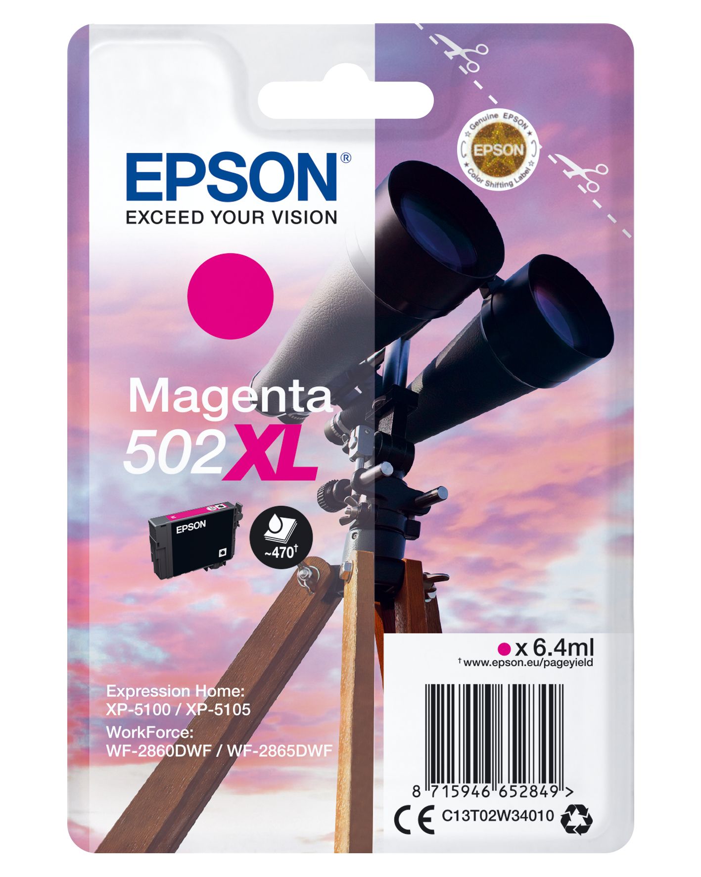 Epson Singlepack Magenta 502XL Ink_1