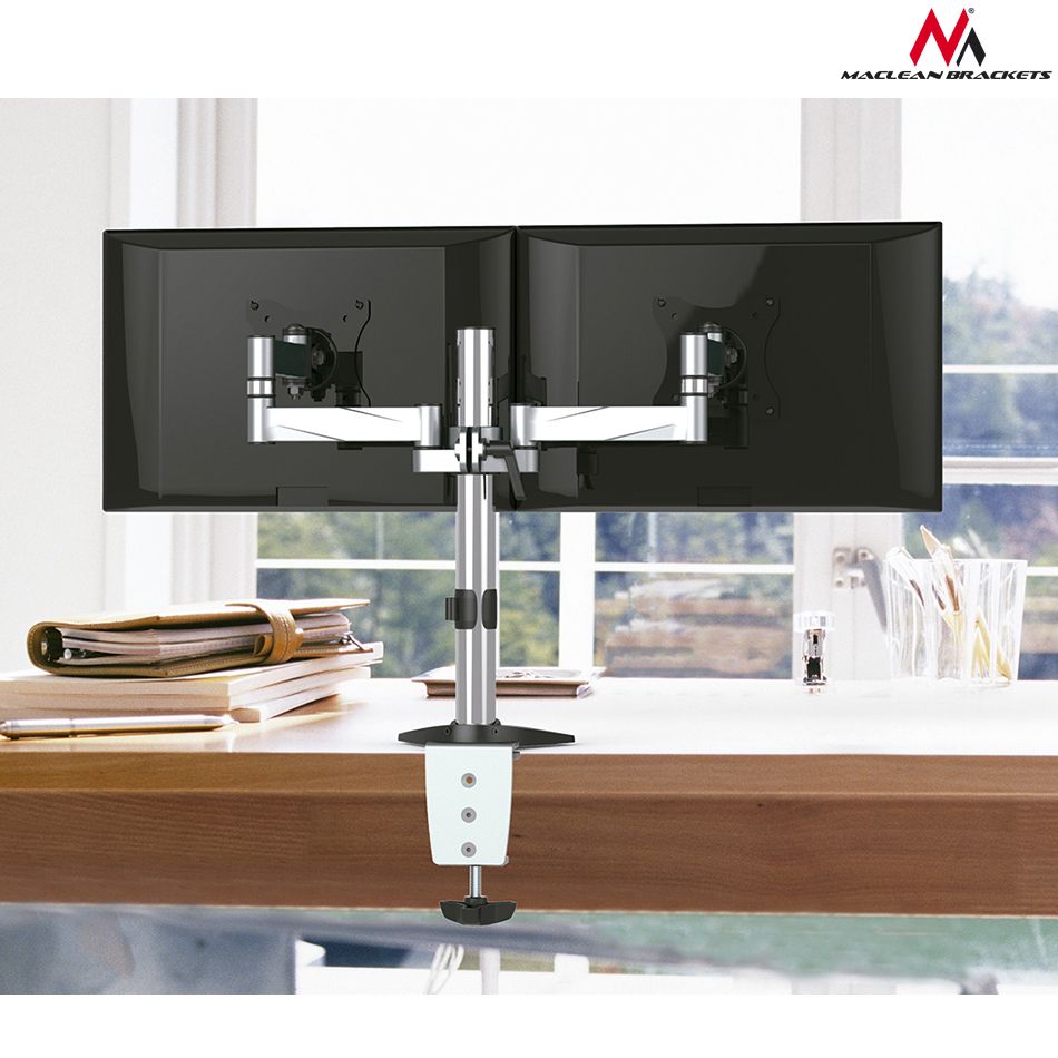 Desk holder for two LCD monitors Maclean MC-714 13-27 