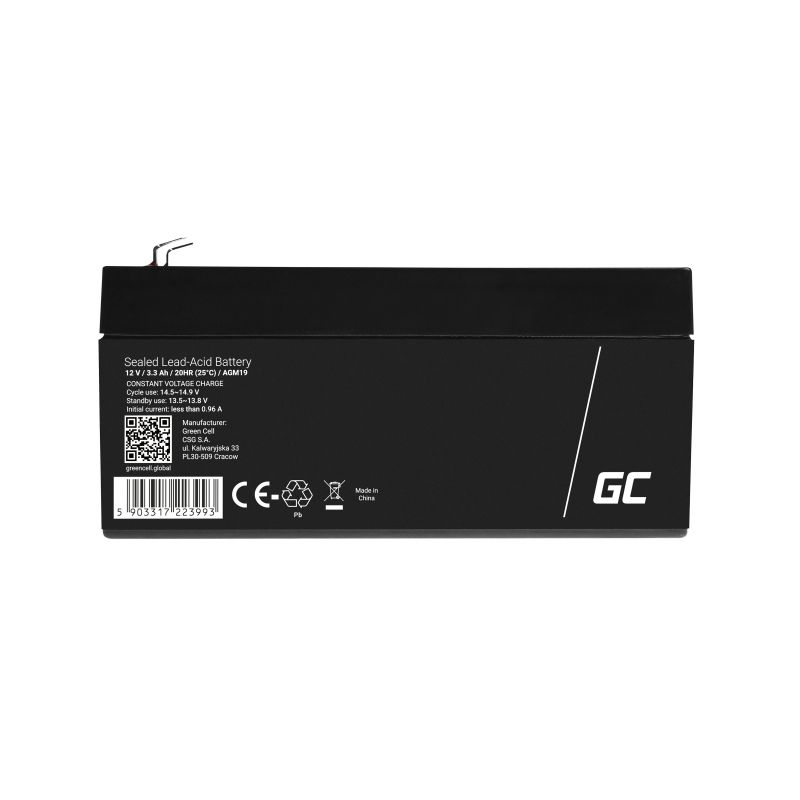 Green Cell AGM19 UPS battery Sealed Lead Acid (VRLA) 12 V 3,3 Ah_1