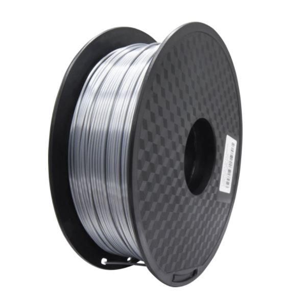 CREALITY PLA 3D Printer Filament, silk silver, Printing temperature: 190-220, Filament diameter: 1.75mm, Tensile strength: 60MPa, Size of filament wheel: Diameter 200mm, height 66mm, hole diameter 56mm. Utilizare: pana la 6 luni de la deschiderea ambalajului._1