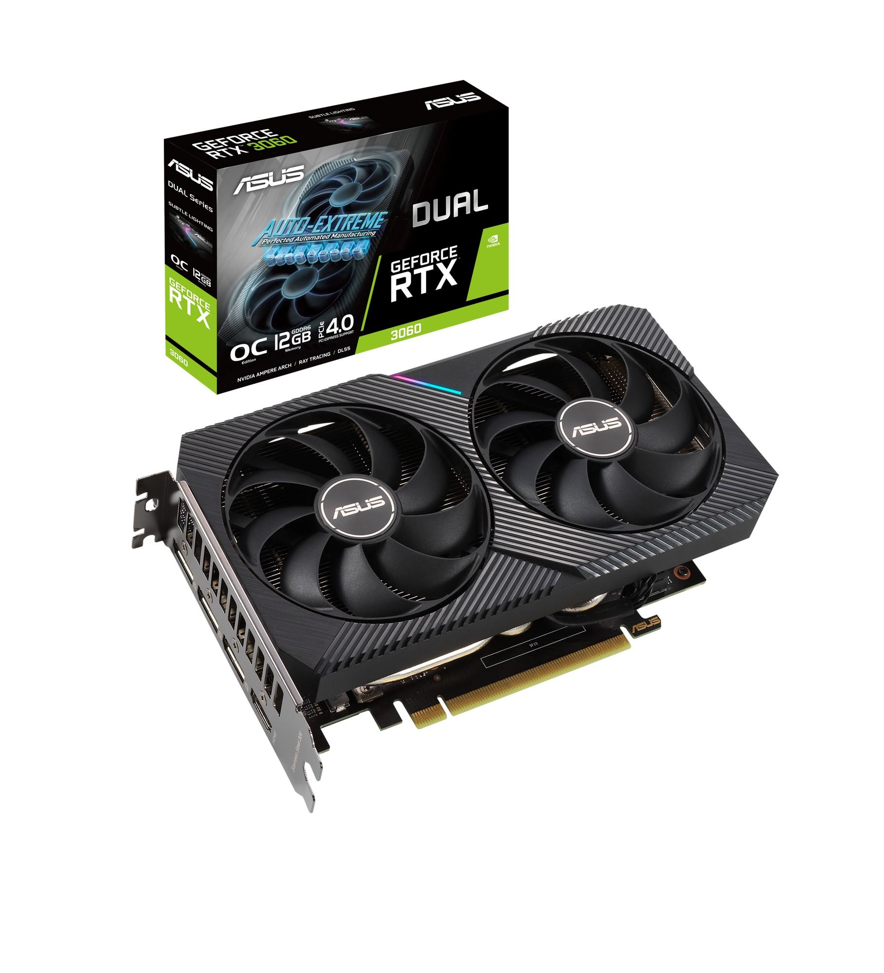 Placa video ASUS GeForce RTX 3060 Dual V2 OC 12 GB GDDR6 192 bit